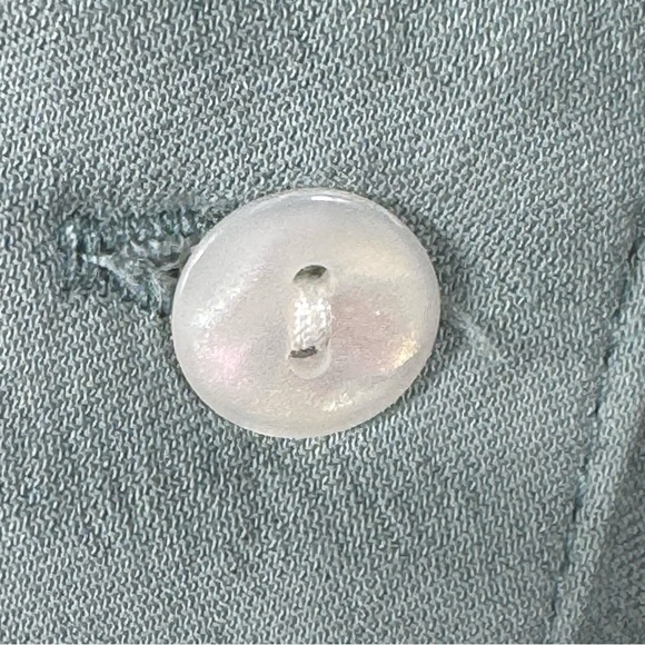 J. Jill Pintuck V-Neck Tunic Top M Sage Green Minimalist - Picture 7 of 11